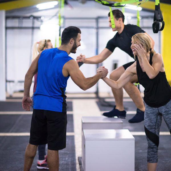group of young healthy athletic